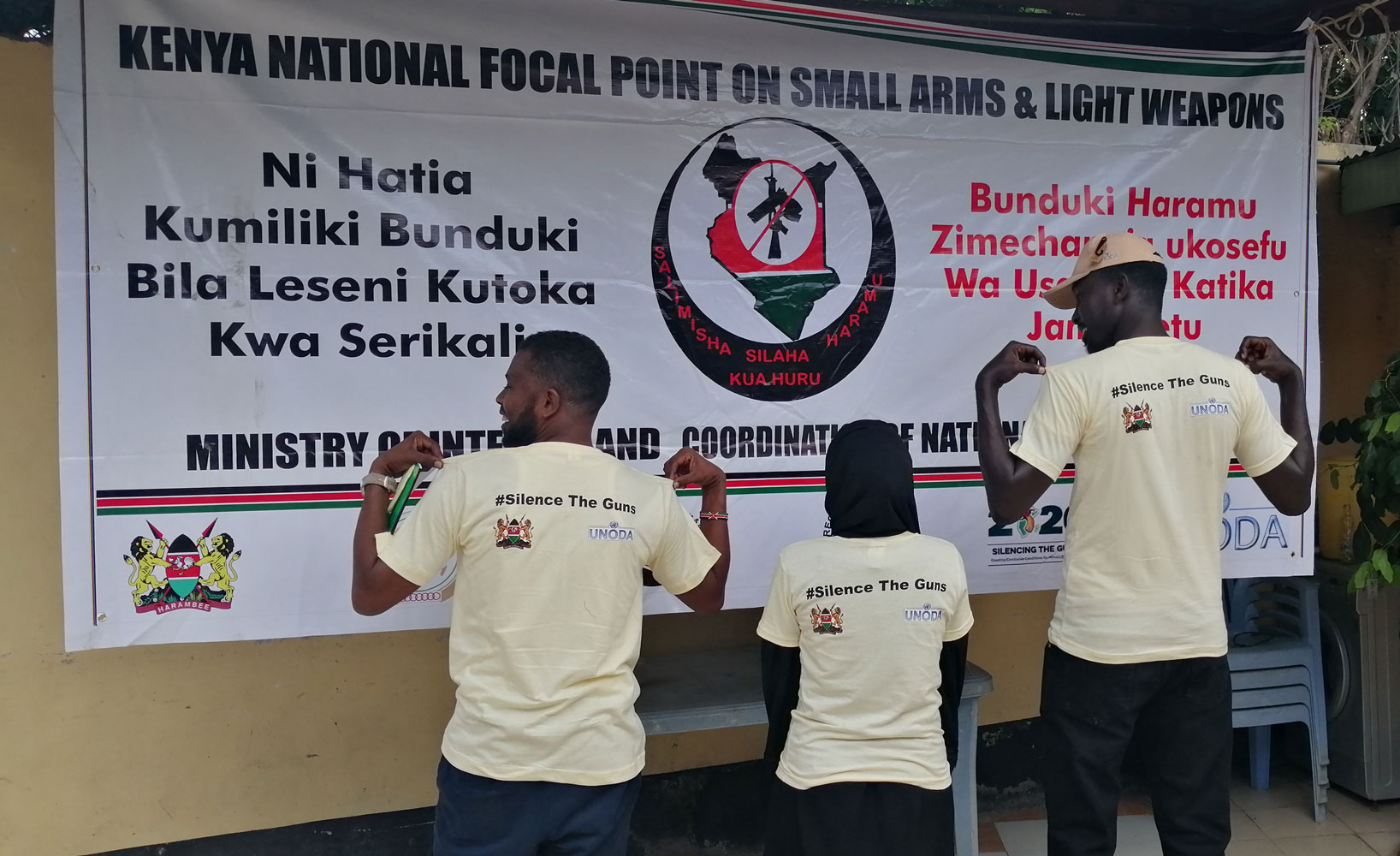 Youth leaders displaying their Africa Amnesty Month shirts